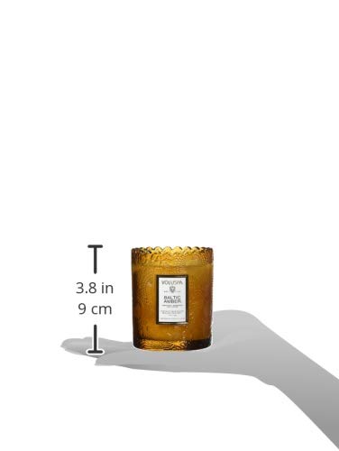 Voluspa Scalloped Glass Votive Candle in Baltic Amber