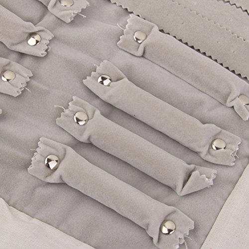 VORCOOL joyas rollo de bolsa organizador de bolsa de almacenamiento rollo de collar y pendientes