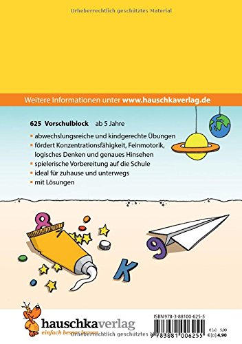 Vorschulblock - Fit zum Schuleintritt ab 5 Jahre