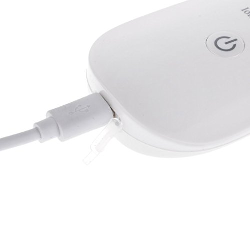 VOUMEY Dispositivo ultrasónico de limpieza de la piel facial Eliminación de la espinilla Máquina de depuración de la pala Exfoliante facial Limpiador Instrumento Limpiador de poros (blanco)