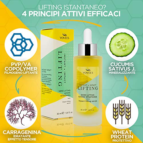 VOVEES Lifting - Sérum antiarrugas instantáneo para cara, contorno de ojos y labios, 30 ml