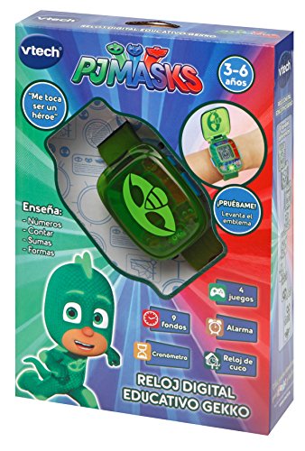 VTech PJ Masks Gekko, Reloj Digital Educativo, Color Verde (80-175887)