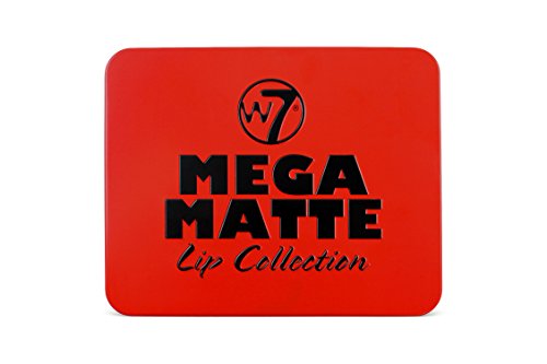 W7 Mega Matte labios Collection Tin 7 ml, juego de 4