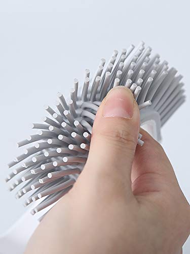 WANGPENG Cepillo de baño para el hogar, mango largo, cabello suave, cepillo de limpieza de esquina no muerta