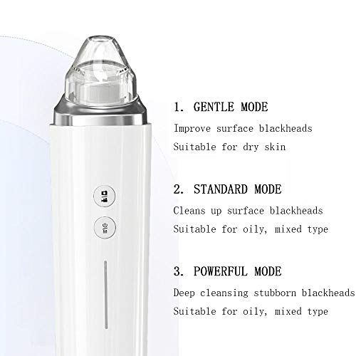 WANGT Limpiador de Poros, removedor de espinillas eléctrico Herramienta de espinillas Medidor de espinillas Visual Aumento de 20 Veces Carga USB 3 Modos 6 reemplazables Propina,Verde