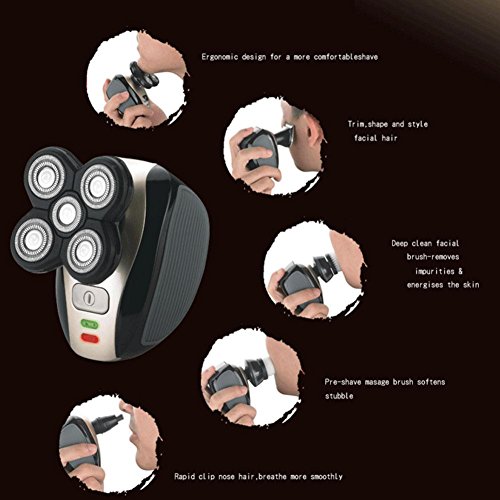 WANGXN Maquinilla de Afeitar eléctrica Peluquero Cabeza afeitadora de Pelo, Black, 86 * 60mm