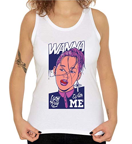 Wanna Lazy Day with Me Kinky Camiseta sin Mangas para Mujer Large