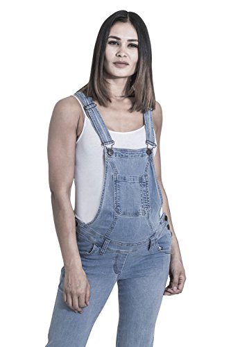 Wash Clothing Company Grace Peto de Premamá - Luz Azul Peto Vaquero de Embarazo Peto Mujer GRACEPW (EU 44)