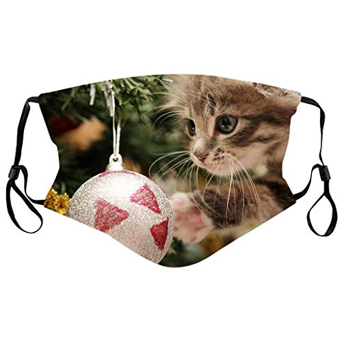 Watopi - Bandanas para rostro de Navidad para adultos, lavable, reutilizable, transpirable, de algodón