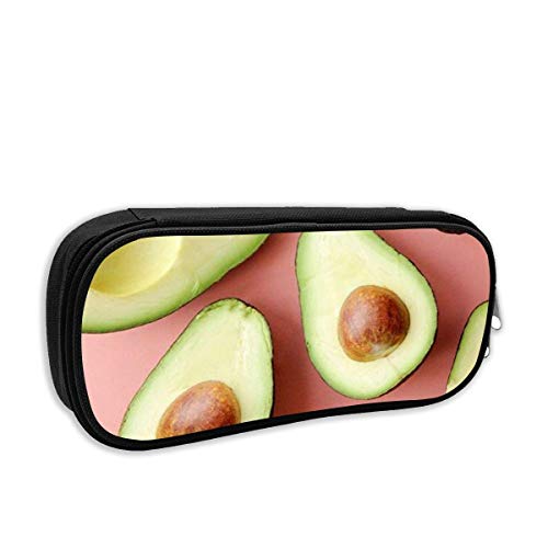 We Love Avocados Pencil Case Big Capacity Pencil Bag Makeup Pen Pouch Durable Stationery with Double Zipper Pen Holder for Office