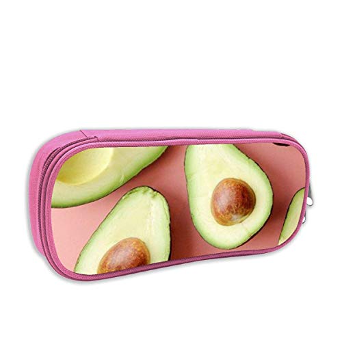 We Love Avocados Pencil Case Big Capacity Pencil Bag Makeup Pen Pouch Durable Stationery with Double Zipper Pen Holder for Office