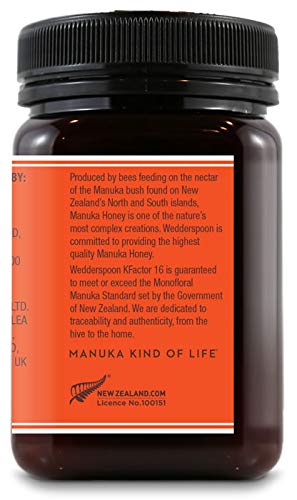 Wedderspoon 100% RAW Manuka Honey Active 16+ 500g