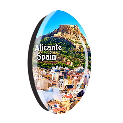 Weekino Catedral de Santa Bárbara, Alicante, España, Imán de Nevera, Cristal de Cristal, Turista, Ciudad, Viaje, Recuerdo, Colección, Regalo, Fuerte, Refrigerador, Etiqueta