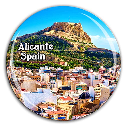 Weekino Catedral de Santa Bárbara, Alicante, España, Imán de Nevera, Cristal de Cristal, Turista, Ciudad, Viaje, Recuerdo, Colección, Regalo, Fuerte, Refrigerador, Etiqueta