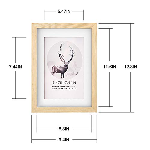 Weiao Marcos de Fotos Marco para Foto Marco de Madera Photo Frame Conjunto de 3 Vintage Marcos de Madera Decoración Hogar 23 x 33 cm (Rovere)