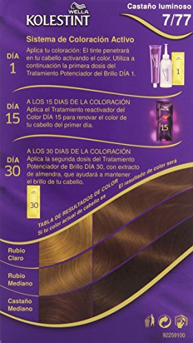 Wella Kolestint Tinte De Cabello Kit, Tono 777 Castaño Luminoso 210 g