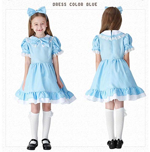 wetry Disfraz de Alicia en el país de Las Maravillas para Adultos y Niñas, Disfraz de Sirvienta Japonesa Vestido de Cosplay de Lolita Mama y Hija Disfraz