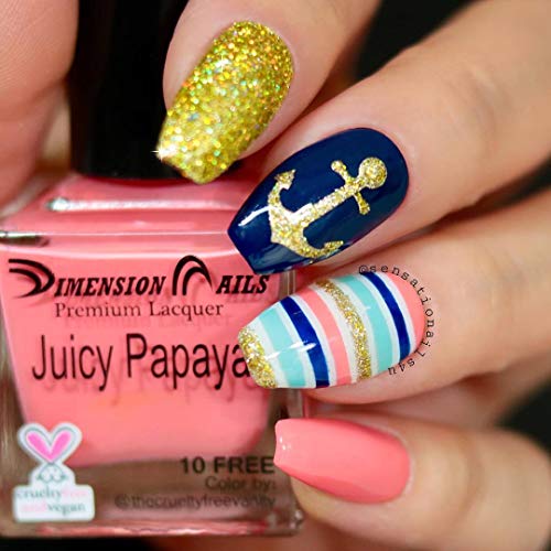 Whats Up Nails - Anchor Nail Vinyl Stencils for Nail Art Design (1 Sheet, 20 Stencils)