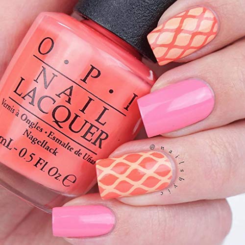 Whats Up Nails - Fishnet Vinyl Stencils for Nail Art Design (1 Sheet, 12 Stencils)