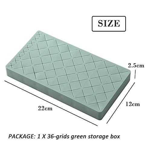 WhatUneed - Soporte para pintalabios, 36 rejillas de silicona, organizador de cosméticos, caja de almacenamiento, multicolor para cejas y brochas de maquillaje