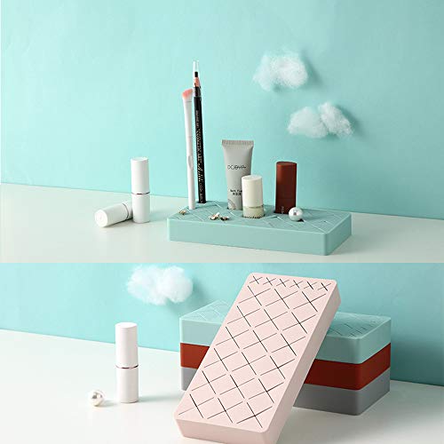 WhatUneed - Soporte para pintalabios, 36 rejillas de silicona, organizador de cosméticos, caja de almacenamiento, multicolor para cejas y brochas de maquillaje