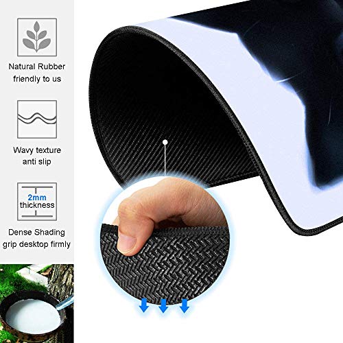 Whecom Alfombrillas de Ratón, Fictional Middle Age Mythic Stone Funny Mouse Pad with Stitched Edge Mouse Mat Non-Slip Rubber Base Office Mousepad for Laptop, Computer & PC, Mouse Pads