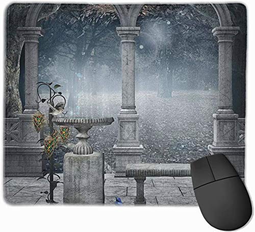 Whecom Alfombrillas de Ratón, Fictional Middle Age Mythic Stone Funny Mouse Pad with Stitched Edge Mouse Mat Non-Slip Rubber Base Office Mousepad for Laptop, Computer & PC, Mouse Pads