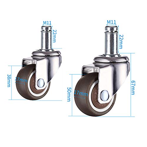 wheel Rueda Universal De 5 ×, Ruedas De Goma para Muebles, Rueda De Silla Giratoria Boss, Antideslizante Silencioso, 5 Kg De Carga 150KG