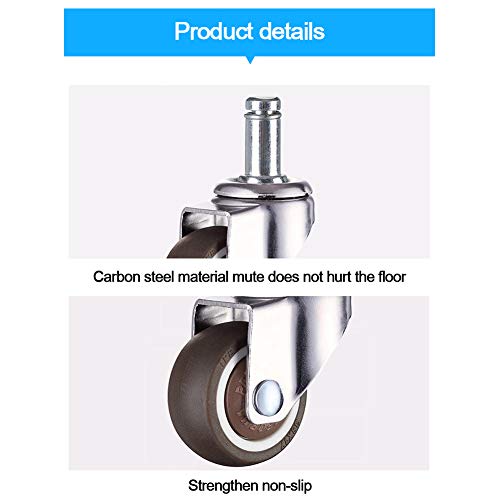 wheel Rueda Universal De 5 ×, Ruedas De Goma para Muebles, Rueda De Silla Giratoria Boss, Antideslizante Silencioso, 5 Kg De Carga 150KG