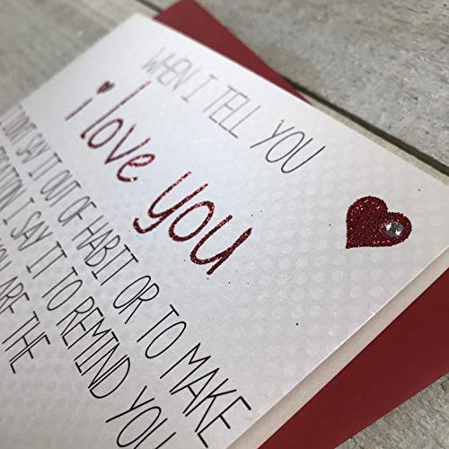 White Cotton Cards Blanco Tarjetas de algodón Blanco con Texto en inglés I Love You. You Are The Best Thing Que Ever Happened to Me. Hecha o a Mano, Tarjeta de día de San Valentín.