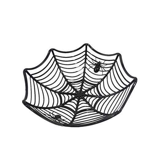 Wilk Plástico Telaraña Caramelo Bowl Cesta de Dulces de Halloween Partido Cuencos Plato del Favor de Suministros decoración de la Tabla (Color al Azar)