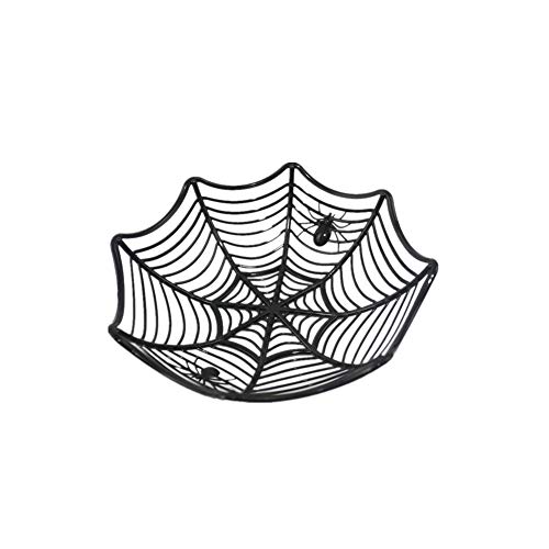 Wilk Plástico Telaraña Caramelo Bowl Cesta de Dulces de Halloween Partido Cuencos Plato del Favor de Suministros decoración de la Tabla (Color al Azar)