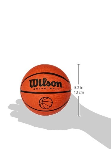 Wilson B1717 Pelota de Baloncesto Micro Interior y Exterior, Unisex, Naranja, Talla Única