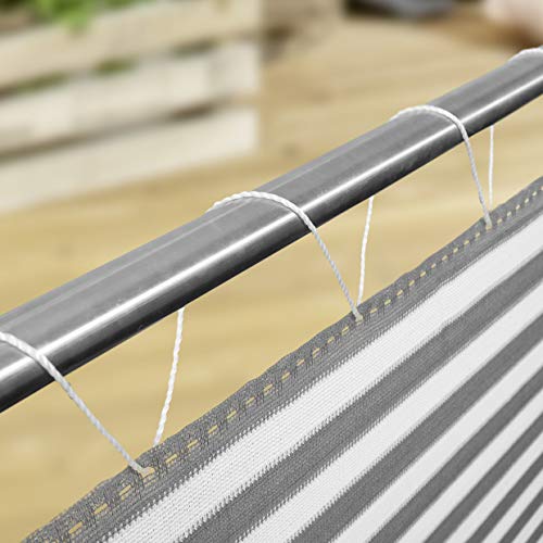 Windhager Apertura Balcón Sylt, 0,9 x 5 m, Gris/Blanco, Multicolor