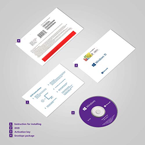 Windows 10 Professional 64 Bits OEM DVD - Licencia Windows 10 Pro 64 Bits Español