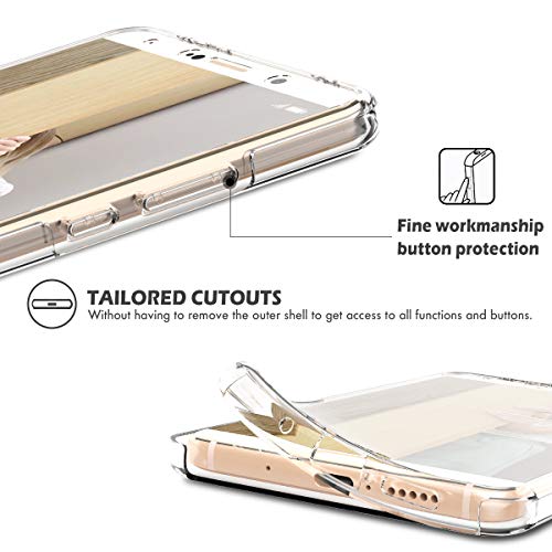 Winhoo Funda para Huawei Mate 10 360 Grados Full Body de Protección Silicona TPU Carcasa con Protector de Pantalla Compatible con Carga Inalámbrica Cover - Trasparente