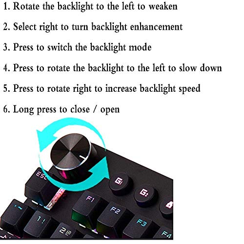 Wired teclado de la computadora teclado de máquina de escribir de teclado USB Teclado retroiluminado E-Sports Juego de teclado mecánico, sinfonía retroiluminado juego con cable / Teclado Bluetooth de