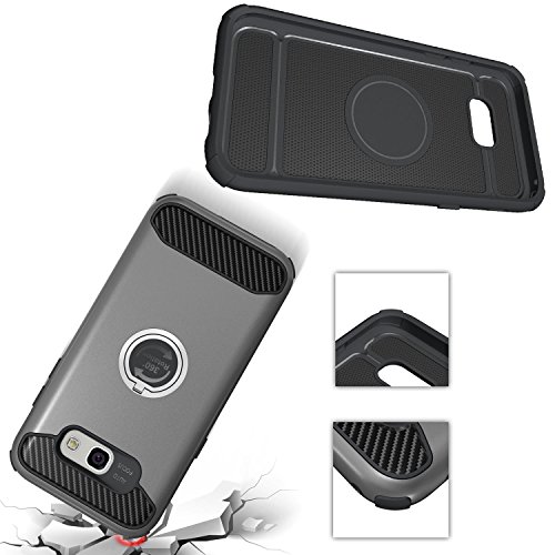 WLDDWL Funda Galaxy A5 2017, Armadura Case Shock-Absorción Silicona Carcasa Caja Soporte Cover para Samsung Galaxy A5 2017 - Gris