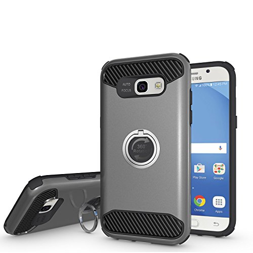 WLDDWL Funda Galaxy A5 2017, Armadura Case Shock-Absorción Silicona Carcasa Caja Soporte Cover para Samsung Galaxy A5 2017 - Gris
