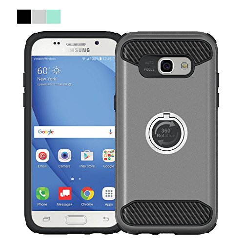 WLDDWL Funda Galaxy A5 2017, Armadura Case Shock-Absorción Silicona Carcasa Caja Soporte Cover para Samsung Galaxy A5 2017 - Gris