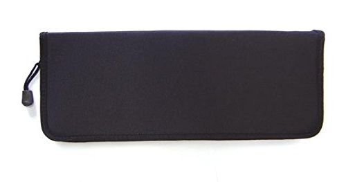 WLOT Artist - Estuche plegable con cremallera de tela Oxford, con 16 agujeros, color negro