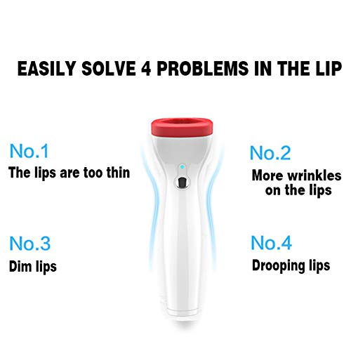 WOGQX Relleno De Labios Automático, Dispositivo De Cuidado De Dispositivo De Relleno De Labios Eléctrico De Silicona USB Fuller Lips Enhancer Plump Sexy, para Mujeres Y Niñas Halloween
