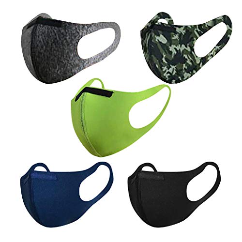 Wokee 5 Pcs ??????????? Color sólido Reutilizables Lavables para Niños Niña 4 a 10 años (A)