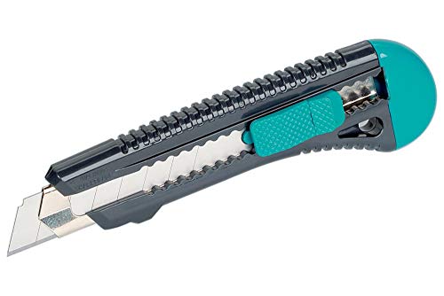Wolfcraft 4146000 Cúter de cuchillas separables estándar con guía de acero inoxidable y cuchilla de 18 mm