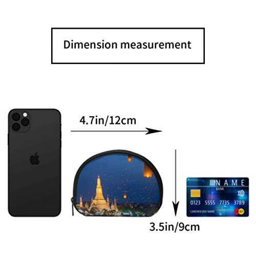 Womens Coin Pouch Beautiful Freedom Travel City Scenic Coin Purses & Pouches Change Pouch For Men with Zipper Mini Cosmetic Makeup Bags For Women Girls Party Gifts and Decorations