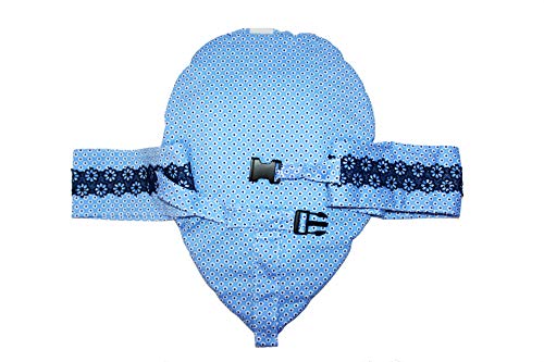 Wonder Home Almohada Embarazada y Cojín Interno Multifuncional de Lactancia y Protector arnés Bebé. 165 cm. Artesanal, ecológico y Hecho en España. (Azul)