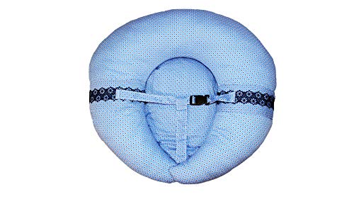Wonder Home Almohada Embarazada y Cojín Interno Multifuncional de Lactancia y Protector arnés Bebé. 165 cm. Artesanal, ecológico y Hecho en España. (Azul)