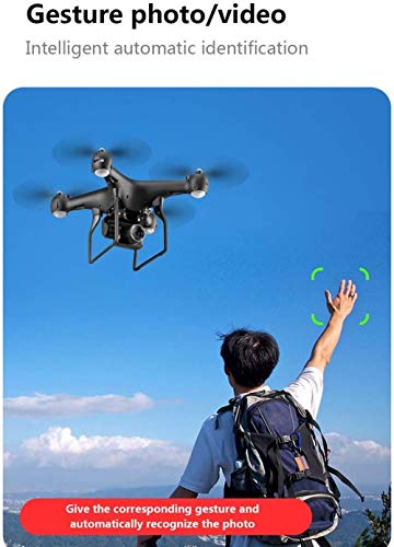 Woodtree Modalidad autónoma 4K HD de 2,4 GHz con un Solo botón/cámara automática de Retorno/órbita/Mantenimiento de altitud/Foto Gesto de Video for niños Principiantes, Color: B (Color : B)