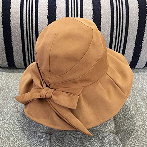 wopiaol Sombrero de Pescador, Literatura y Arte japoneses Femeninos, Sombrero de Lazo Salvaje, Sombrero para el Sol de Ocio, Sombrero para el Sol, pequeño y Fresco, Protector Solar