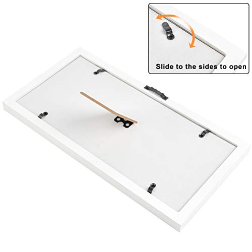 WOWOSS Kit de Marco de Fotos para Manos y Huellas de Bebé, Marco de Madera con Almohadilla de Tinta, Decoración o Regalo de Baby Showe